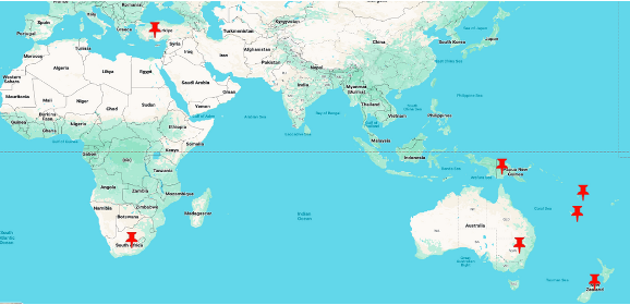 Map showing RapidTrade presence across 7 countries